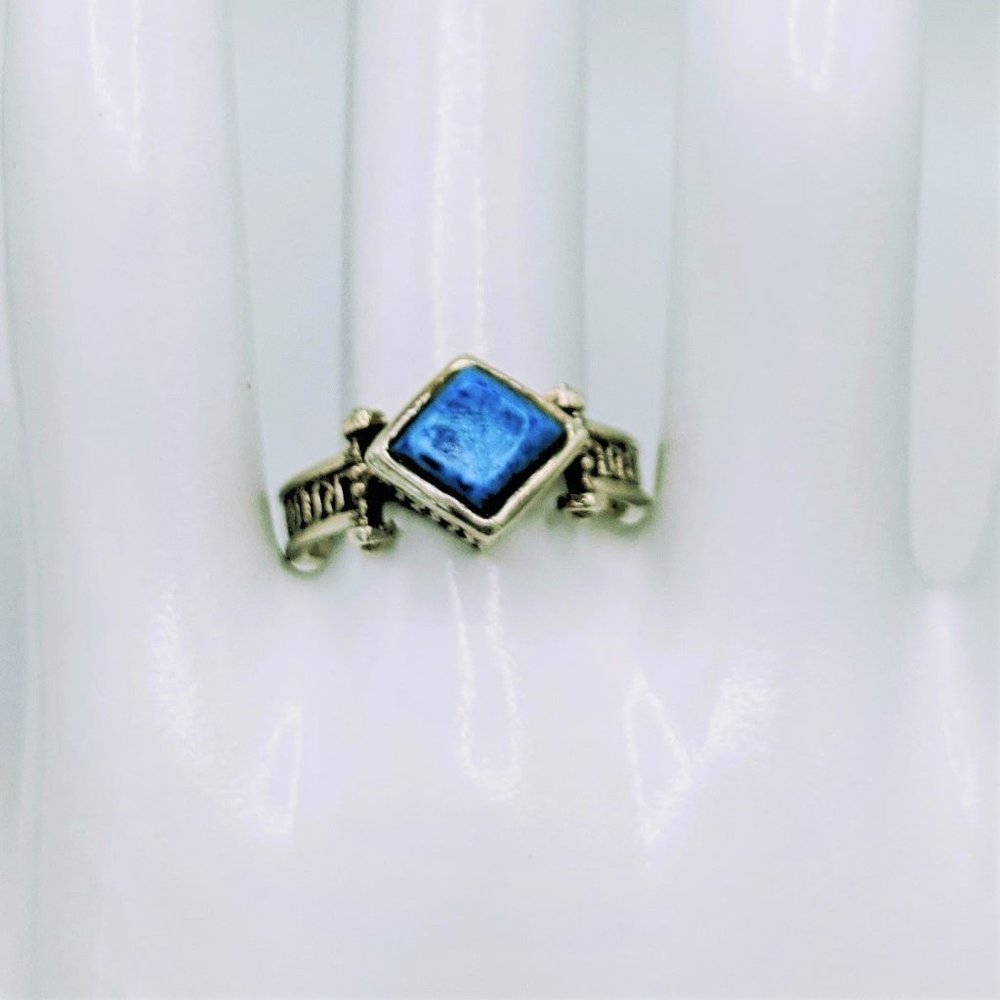 Vintage Sterling Silver Blue Sodalite Ring Size 8